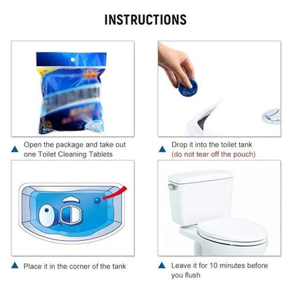 Toilet Detergent Toilet Bowl Cleaners Toilet Cleaning Tablets Toilet Deodorizer Bathroom Cleaners 10PCS - Legha