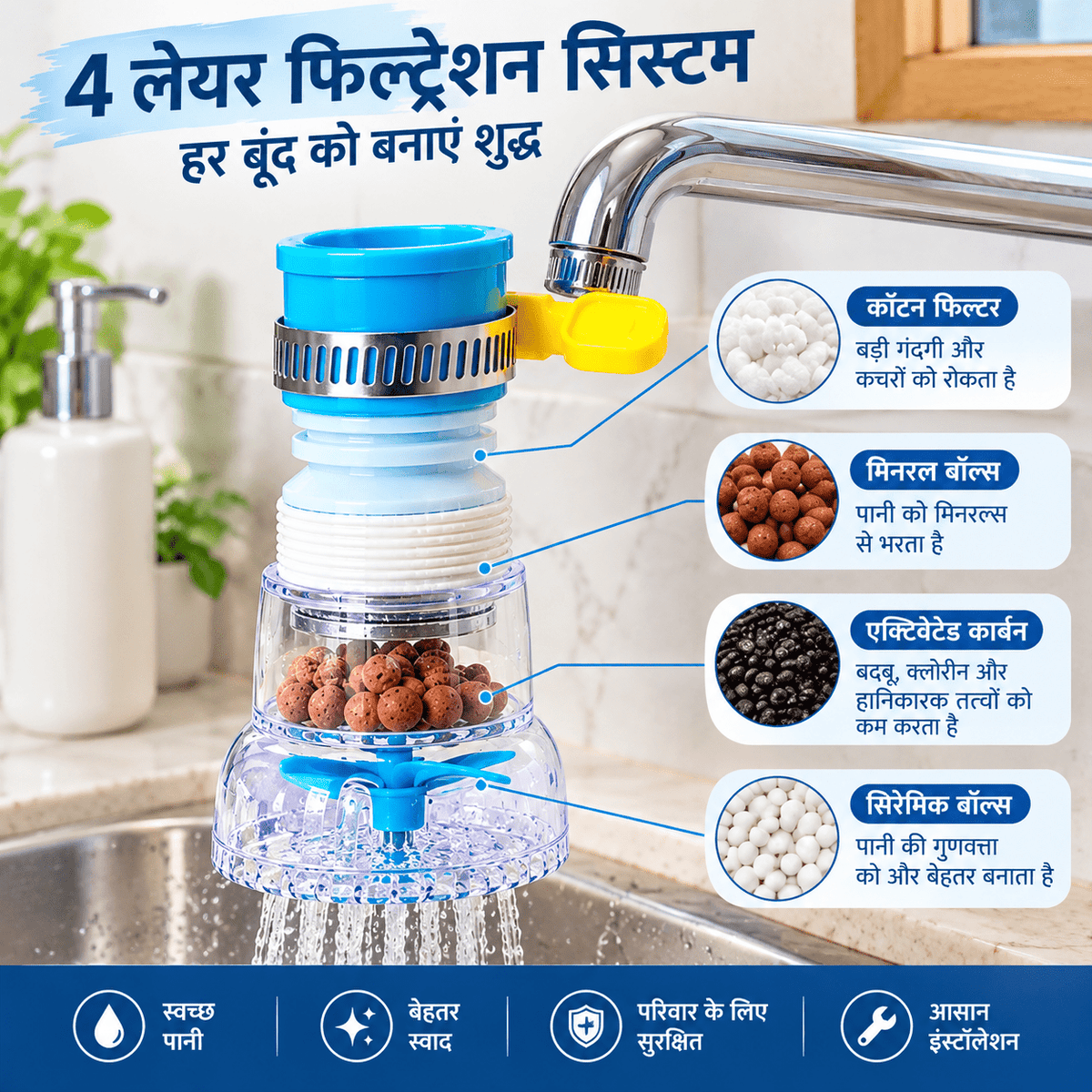Water Saving Movable Sink Faucet Expanable (Pack of 2) - Legha