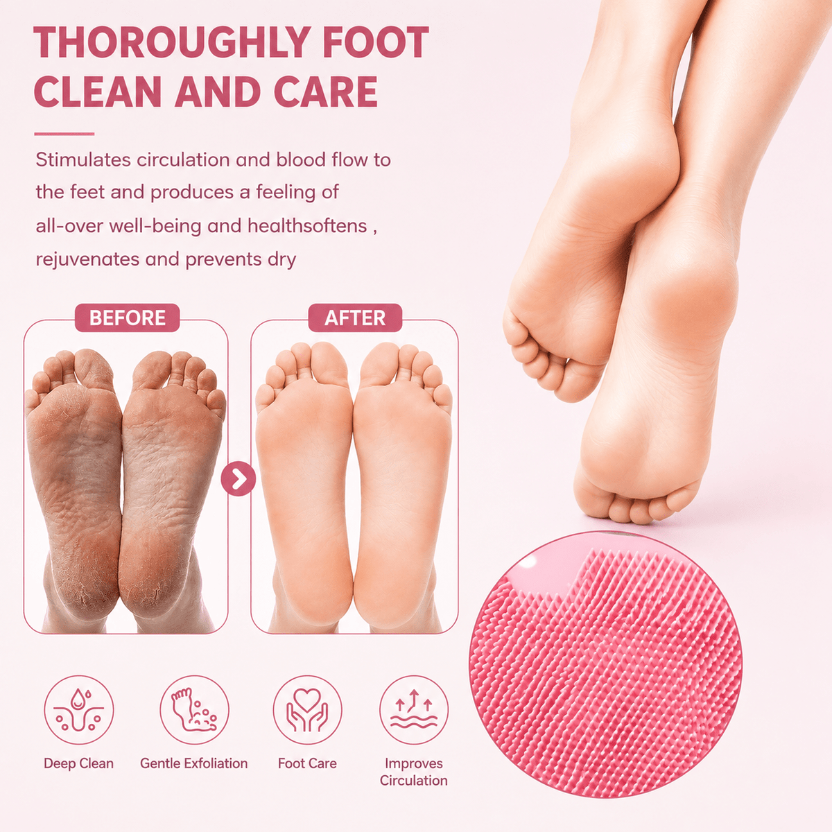 Silicone Multiuse Scrubber For Bath, Foot - Legha